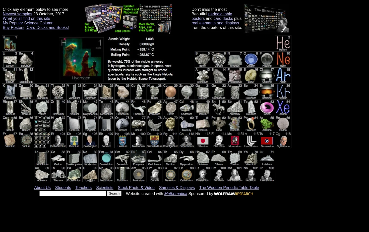 The Photographic Periodic Table of the Elements 页面快照